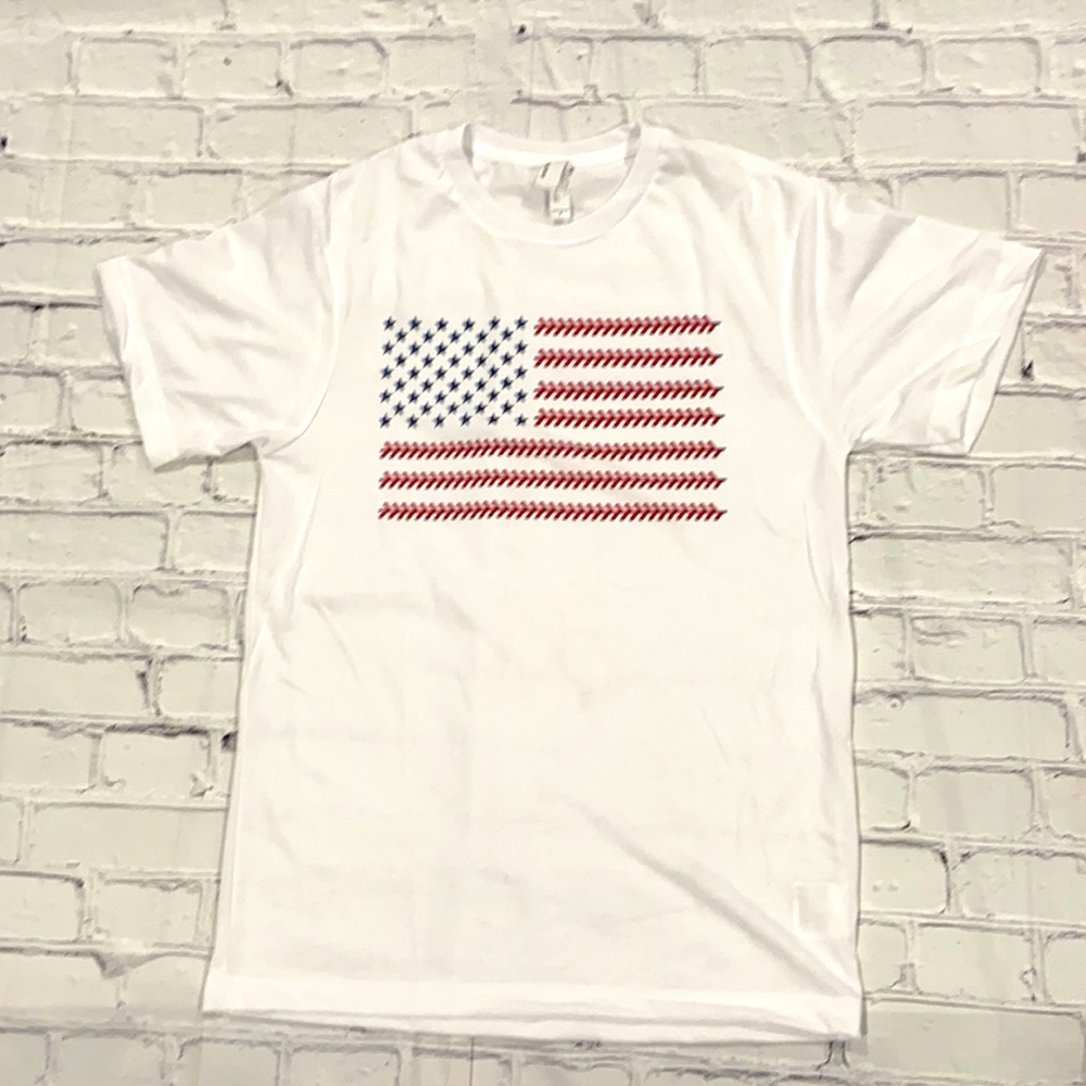 American Flag baseball T-shirt - NWOT